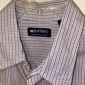 Red and white man shirt